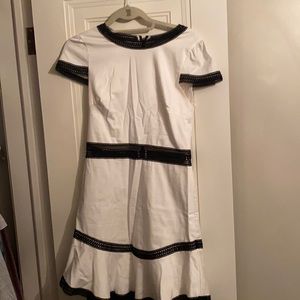 Alice + Olivia black and white dress